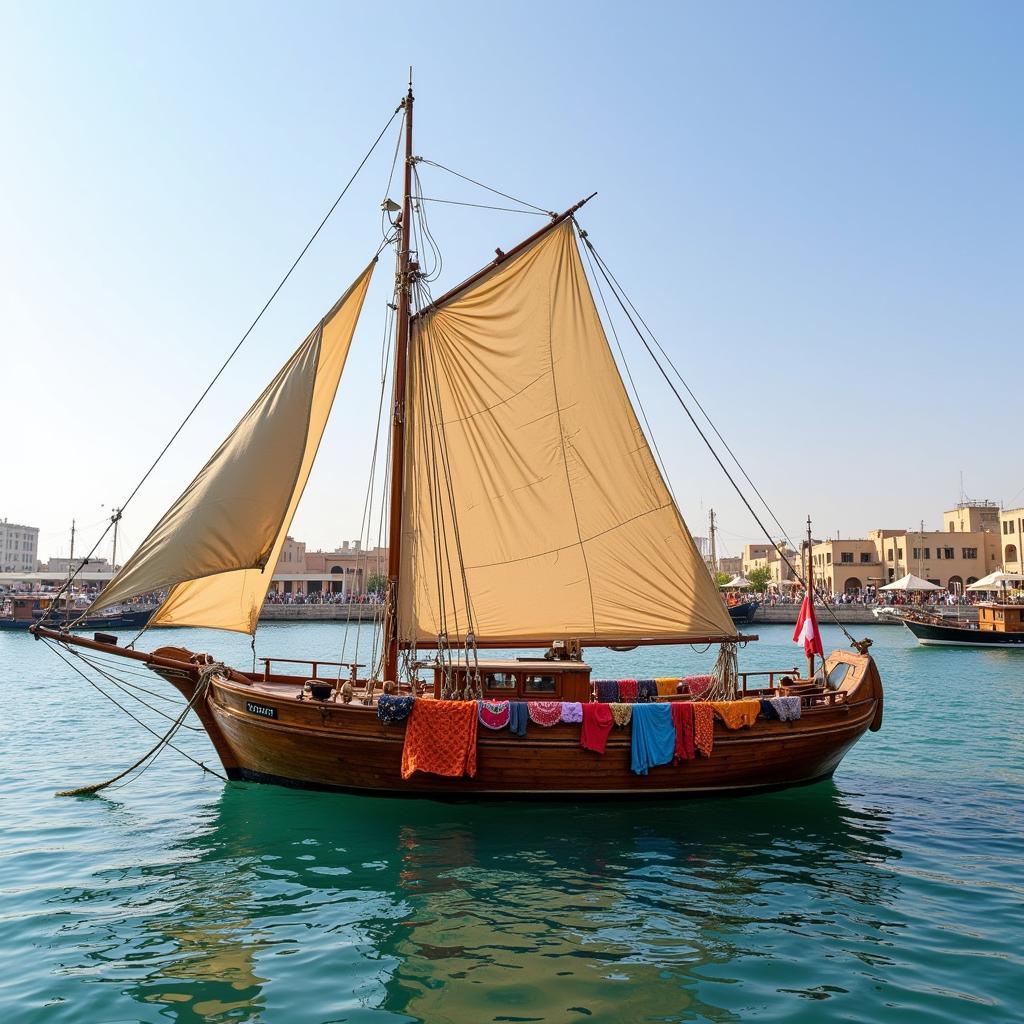 East African Dhow in Bahrain Harbor