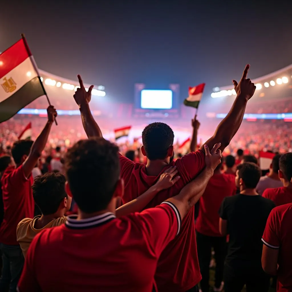 Egyptian Fans Celebrating AFCON Victory