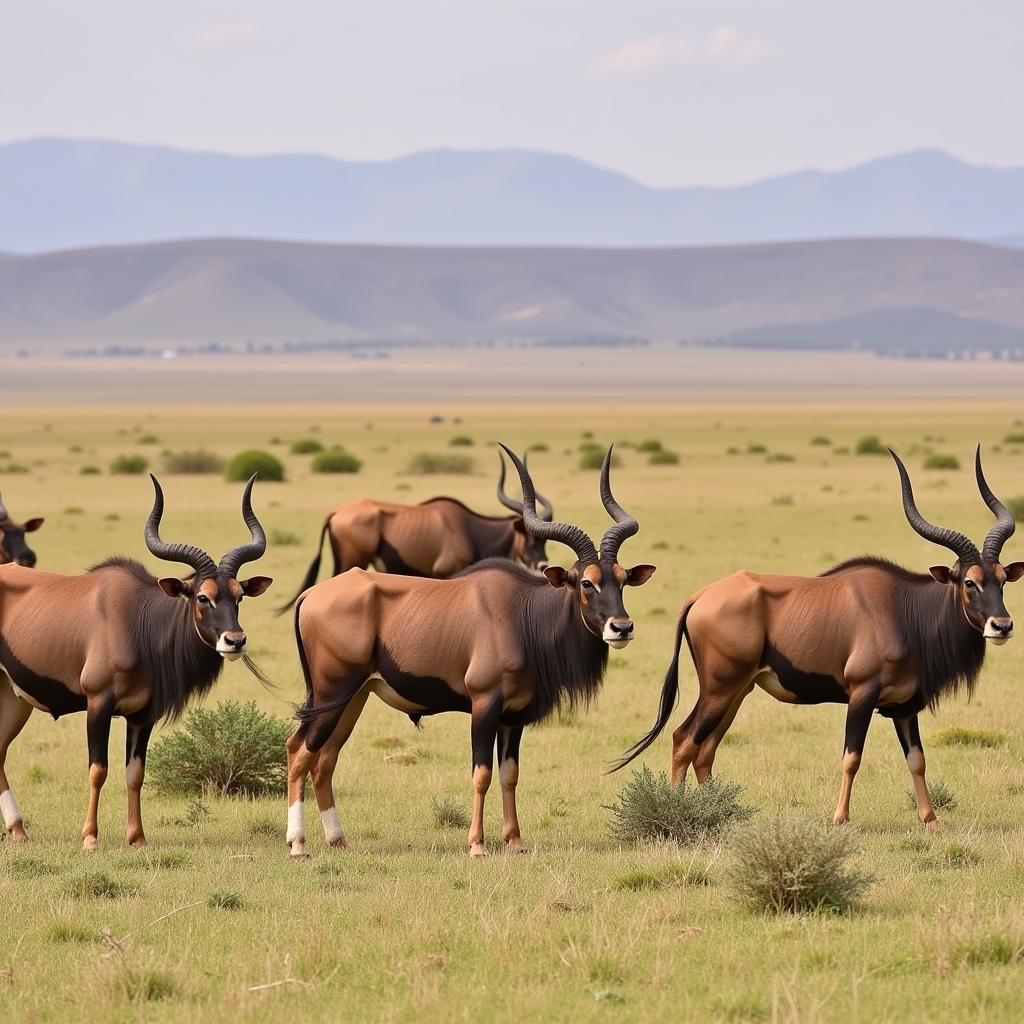 Eland Herd on the African Plains