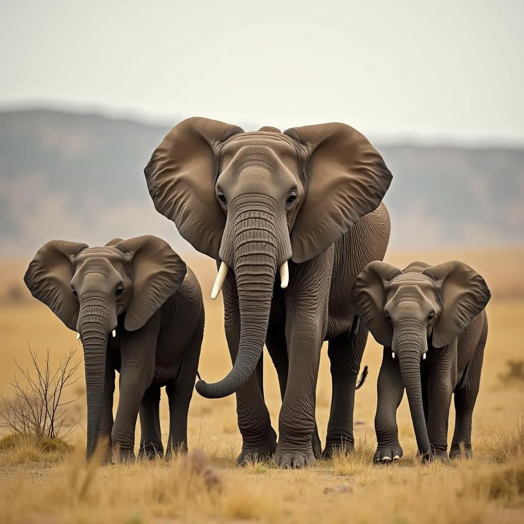 African Elephant Family