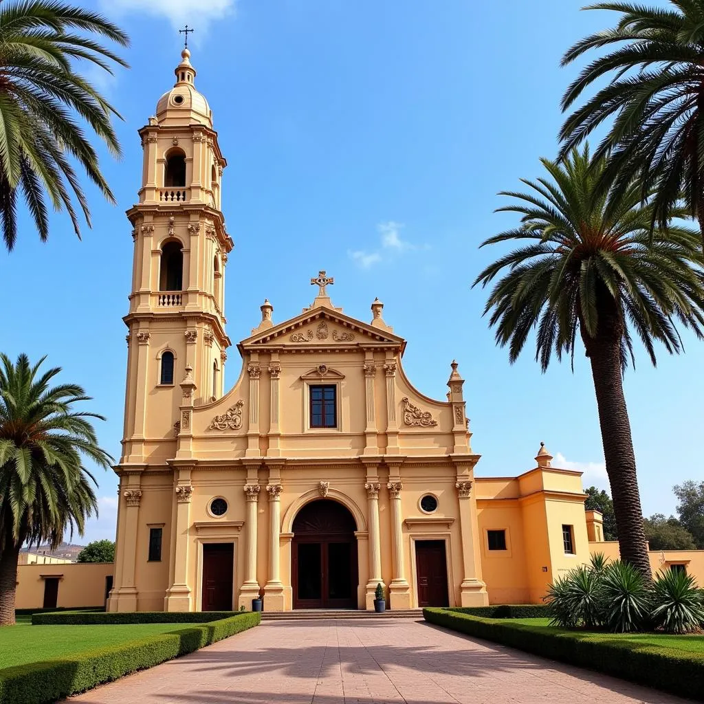 A beautiful cathedral in Asmara, Eritrea, showcasing Italian architectural influences.