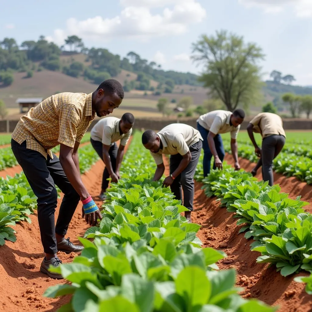 Ethiopian farmers participating in an AfDB-supported training program