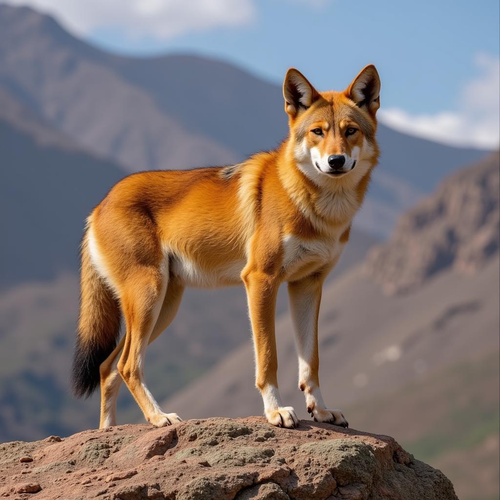 Ethiopian Wolf in Highlands