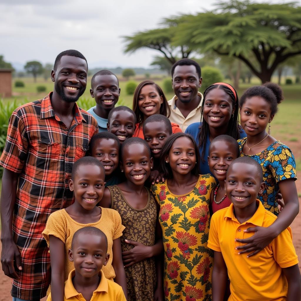 Extended Family Gathering in Kenya