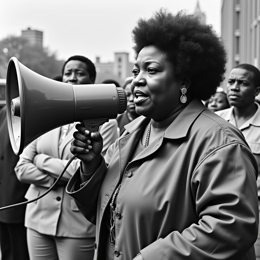 Fannie Lou Hamer at a rally