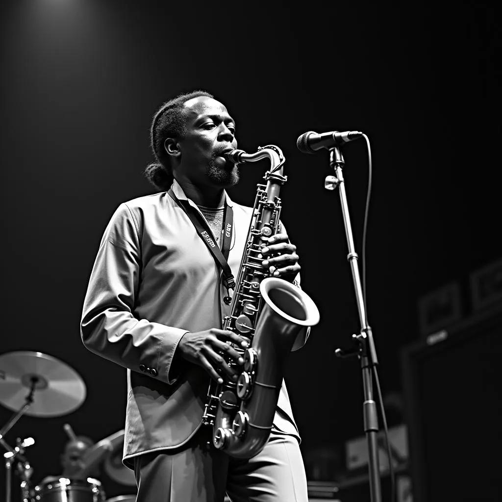 Fela Kuti Playing Saxophone