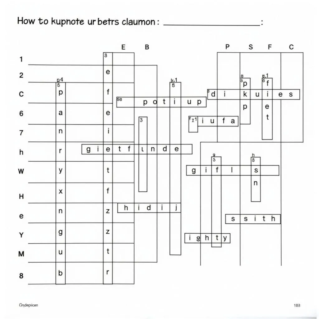 Crossword puzzle with clues about fennec foxes