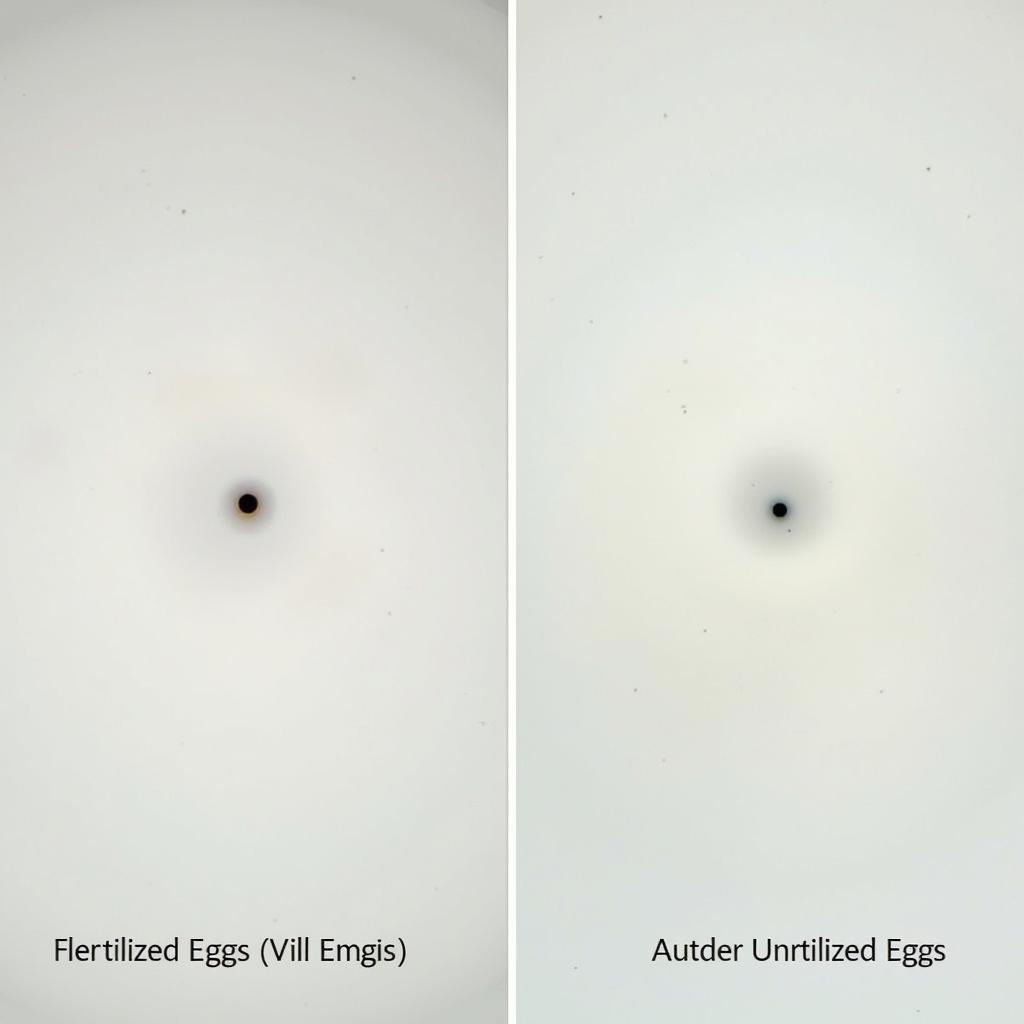 Comparison of fertilized and unfertilized african clawed frog eggs