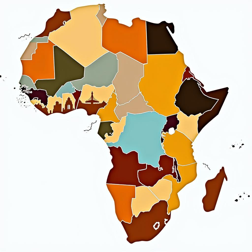 Map of Francophone Africa