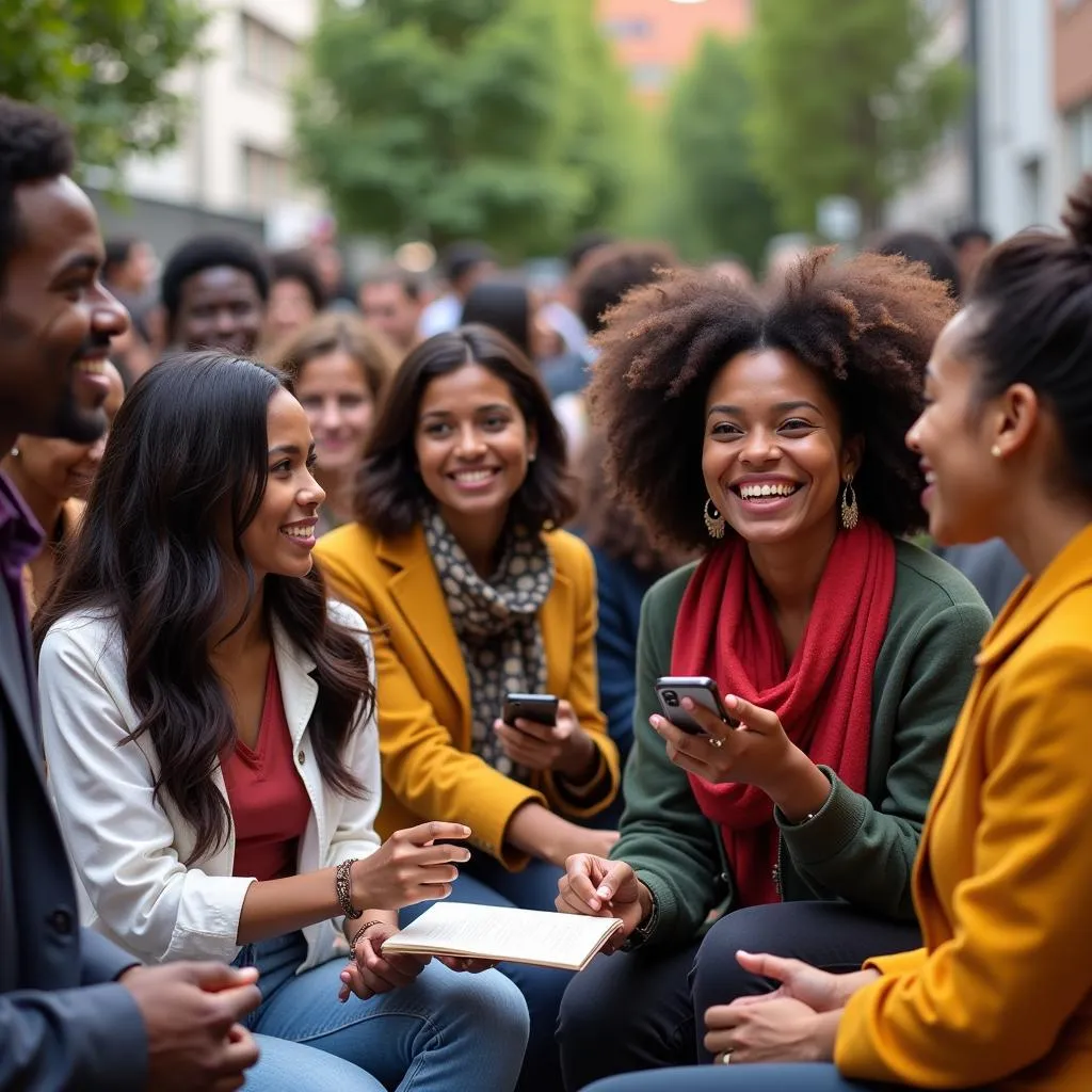 A group of African authors gathered for a literary event