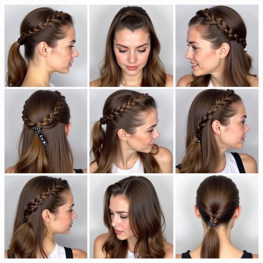 Different French Roll Braids Styles