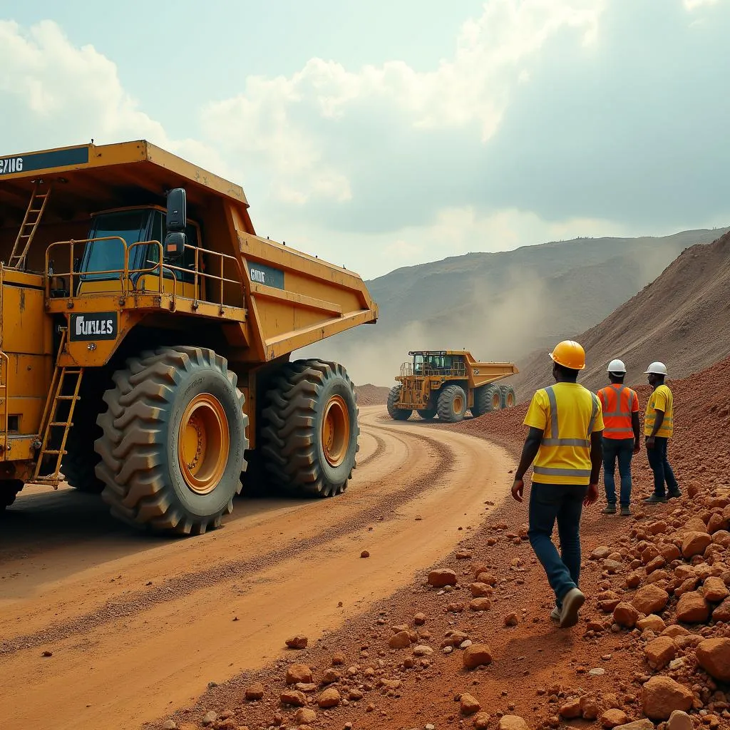 Modern Gold Mining Operation in Ghana