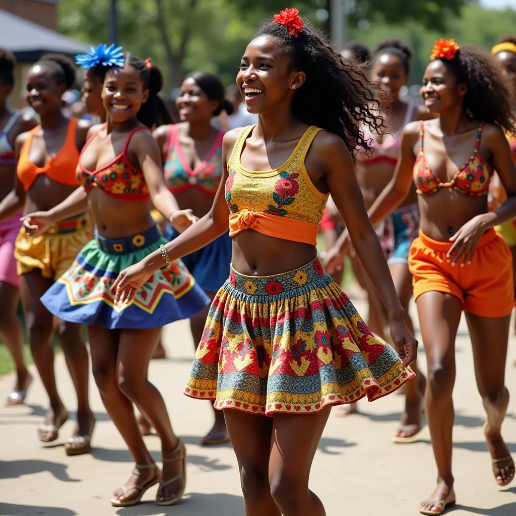 Ghanaian Azonto Dancers in Action