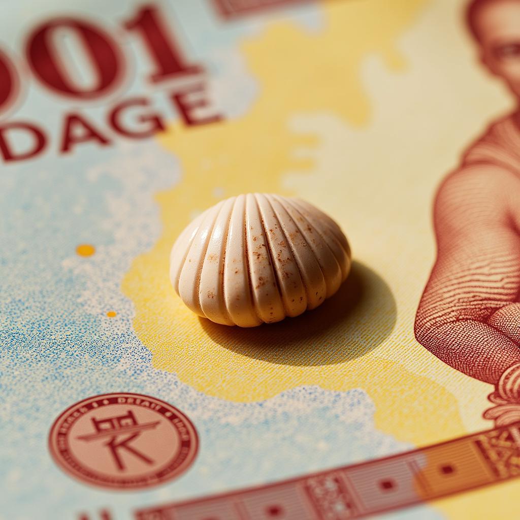 Ghanaian Cedi Banknote Featuring Cowrie Shell Symbol