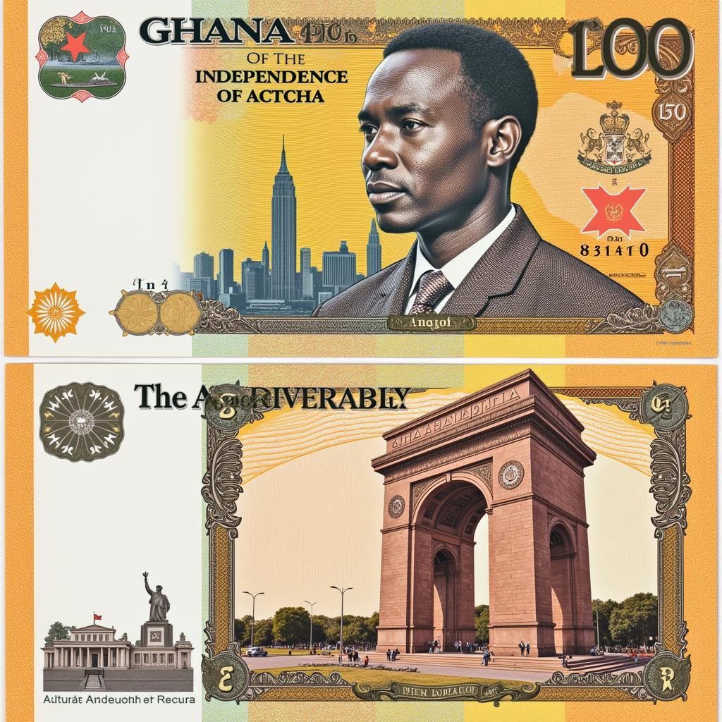 Ghanaian Cedi Note with Independence Arch