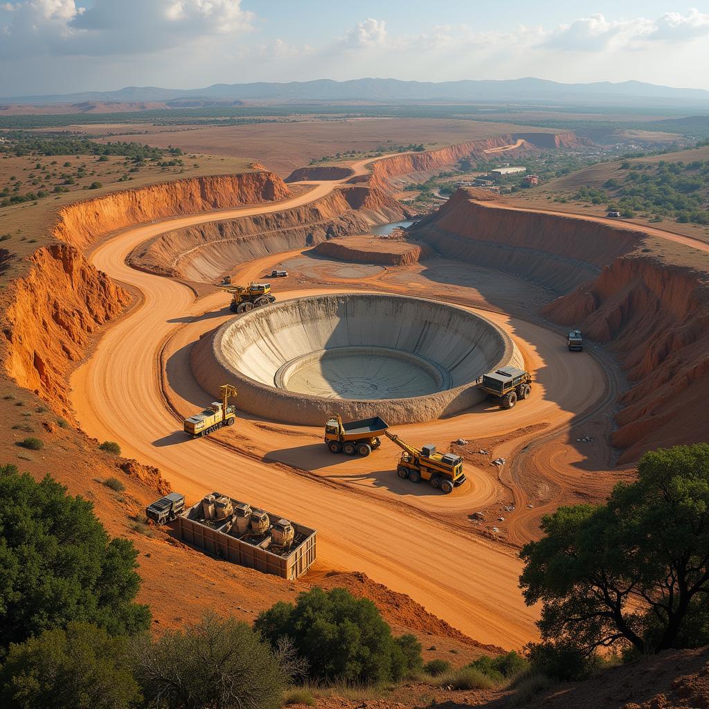 Modern Gold Mining Operations in Africa