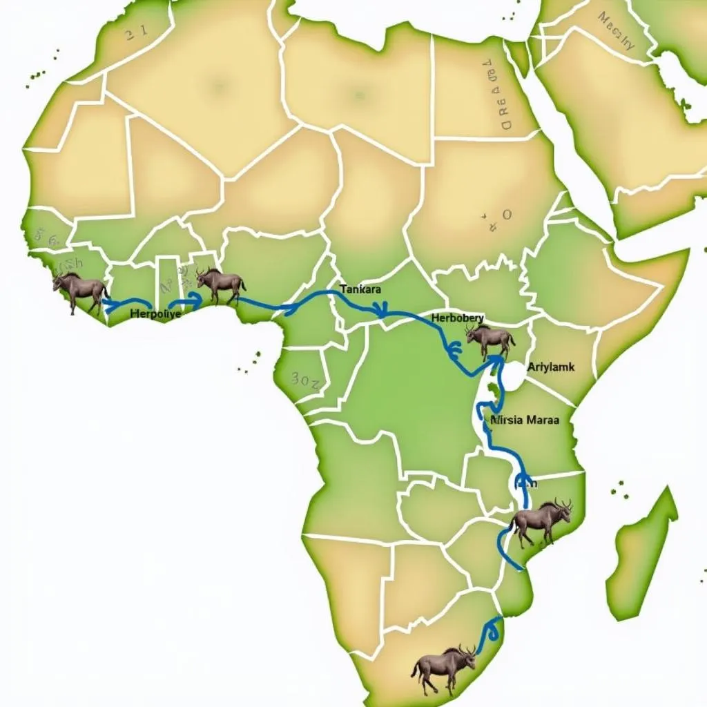 African Animal Migration Map: Unveiling the Great Migration