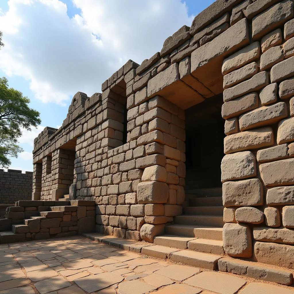 The impressive stone ruins of Great Zimbabwe