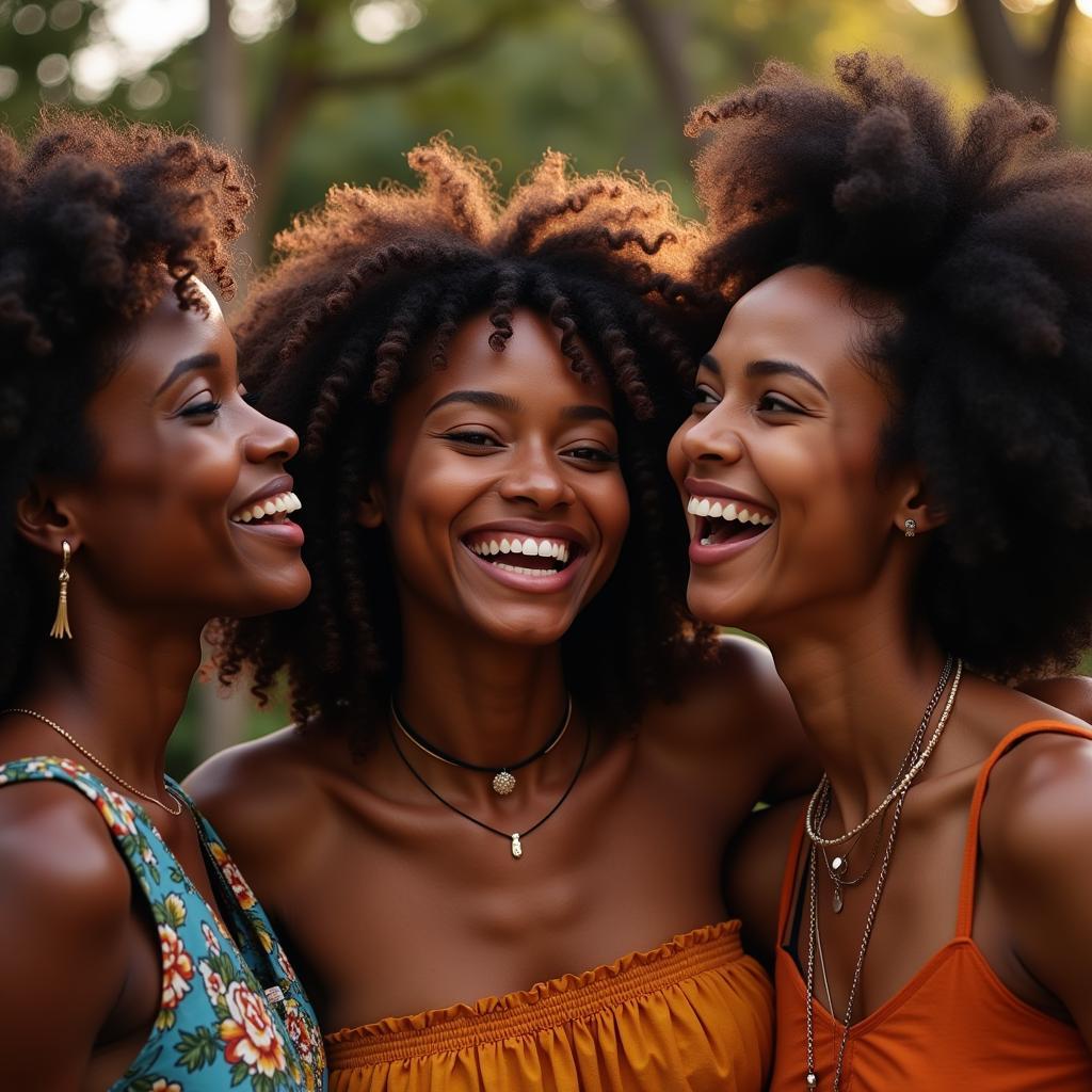 Group of African women laughing together