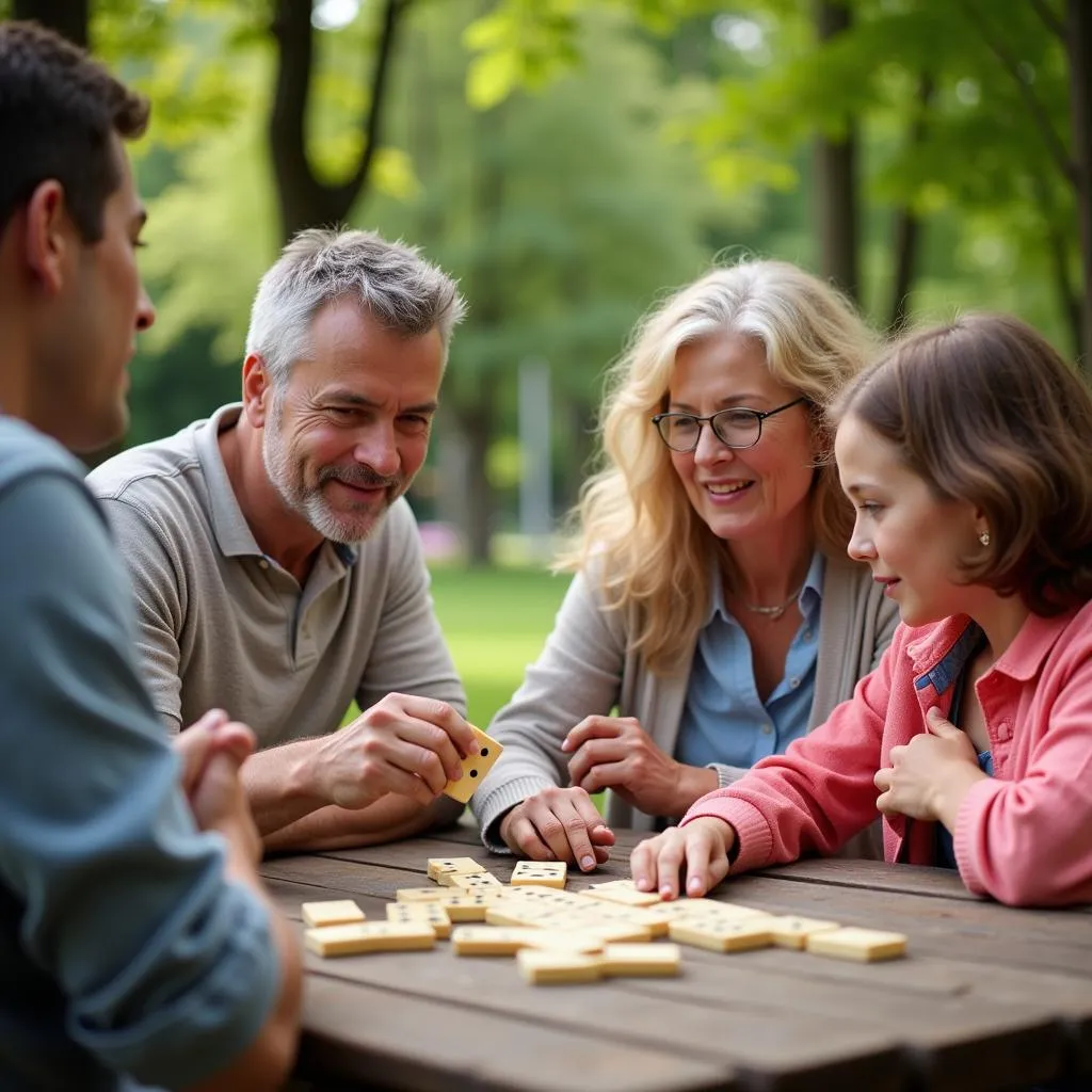 People Playing Dominoes