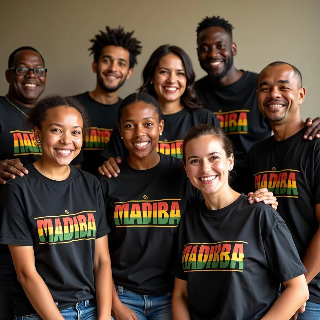 Group of People Wearing Madiba Shirts