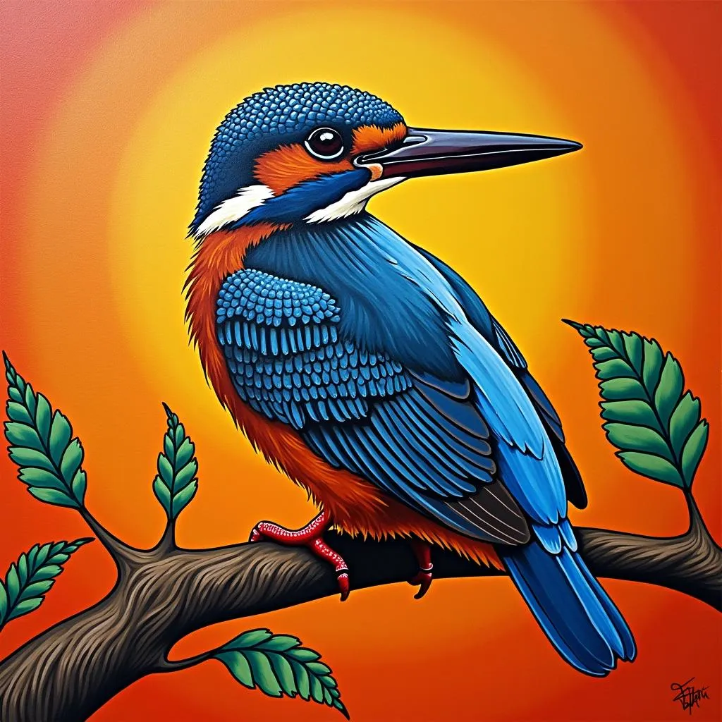 Kingfisher Bird Painting