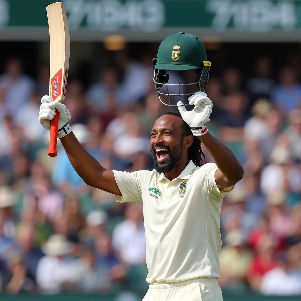 Hashim Amla celebrating a century