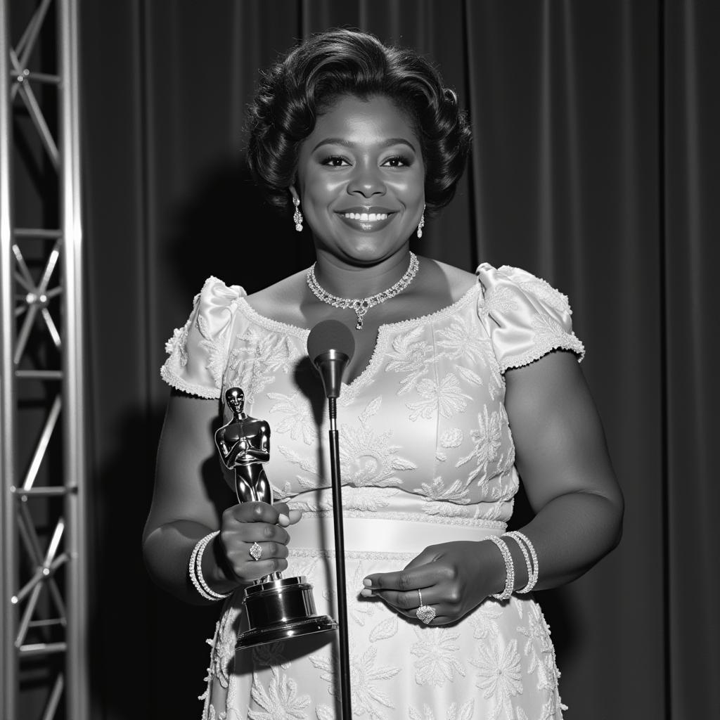 Hattie McDaniel accepting her historic Oscar