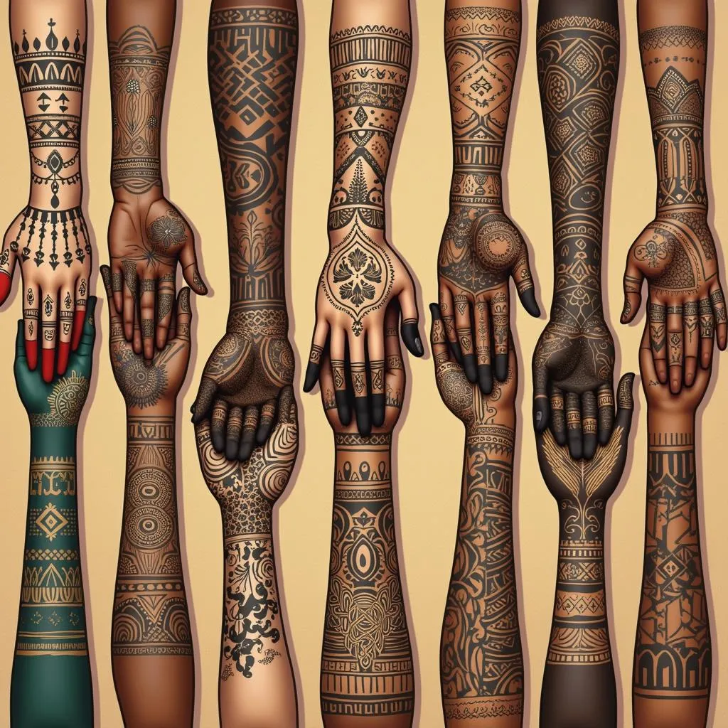 Henna designs in Africa