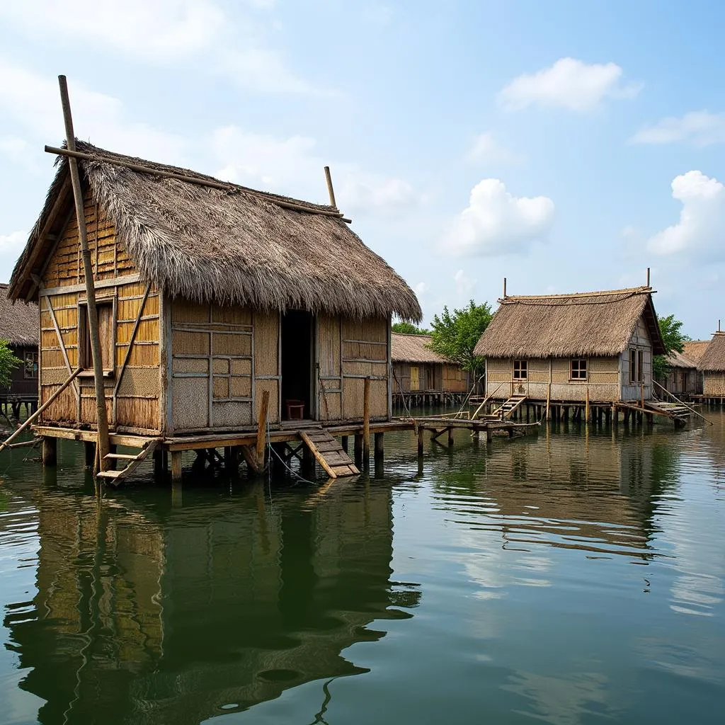 Ijo houses on stilts in the Niger Delta