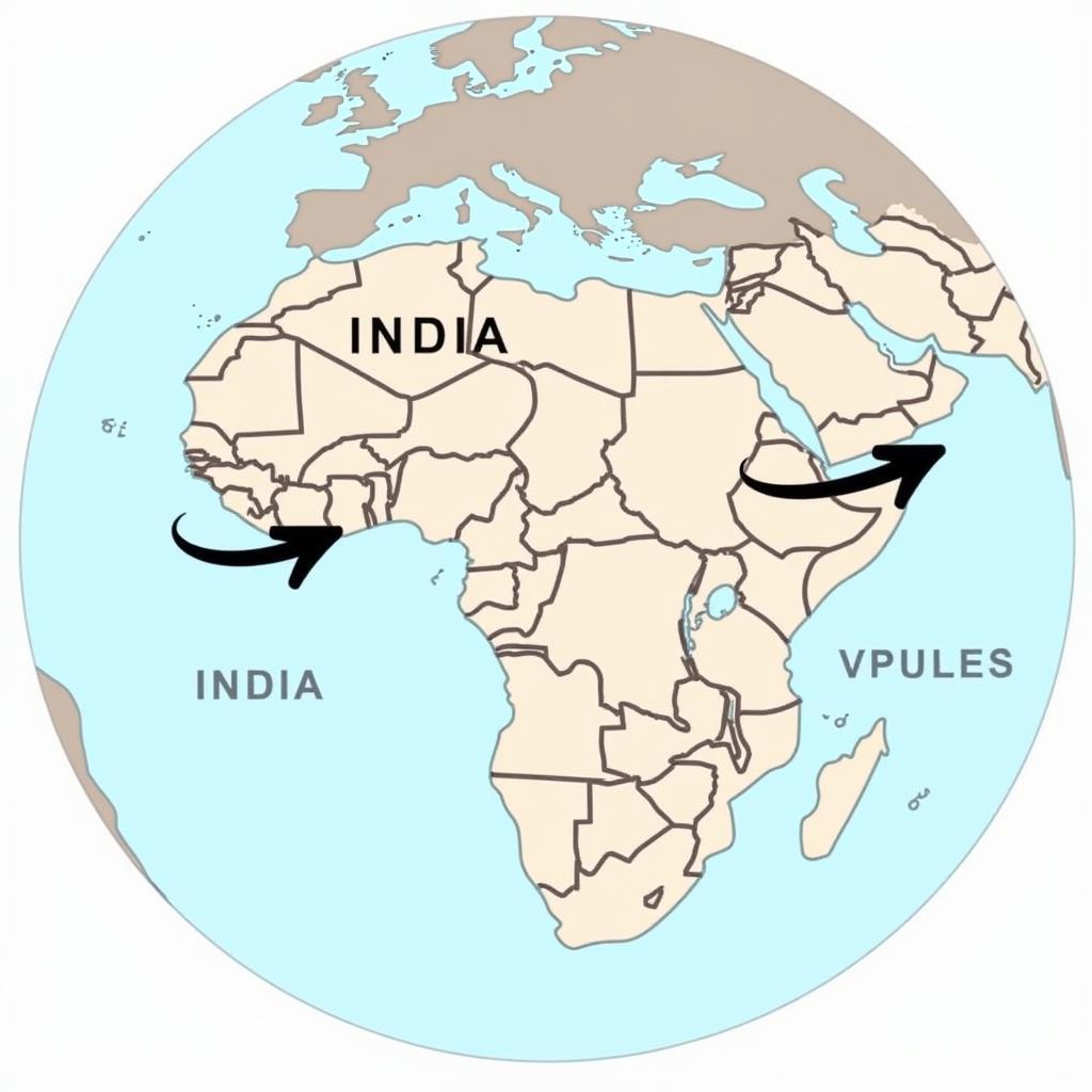 India and South Africa Time Zone Map