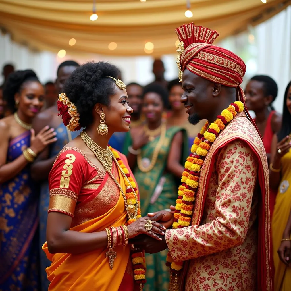 Indian African Wedding Celebration