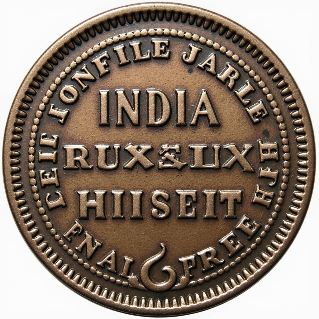 An Indian Rupee Coin from the Colonial Era