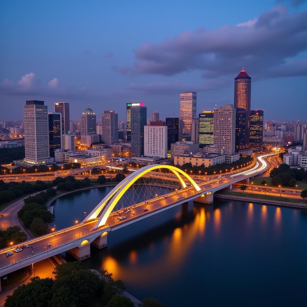 Modern skyline of Abidjan, Ivory Coast