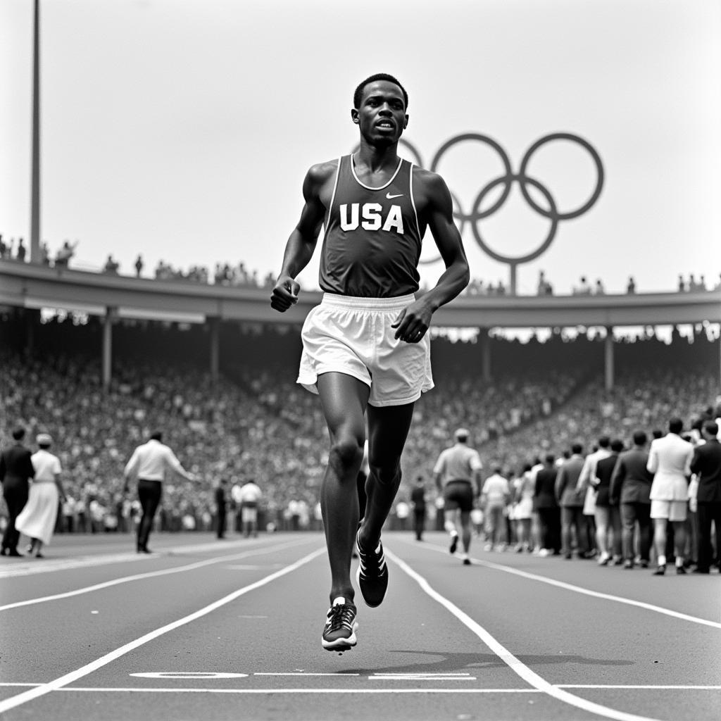 Jesse Owens at the 1936 Berlin Olympics