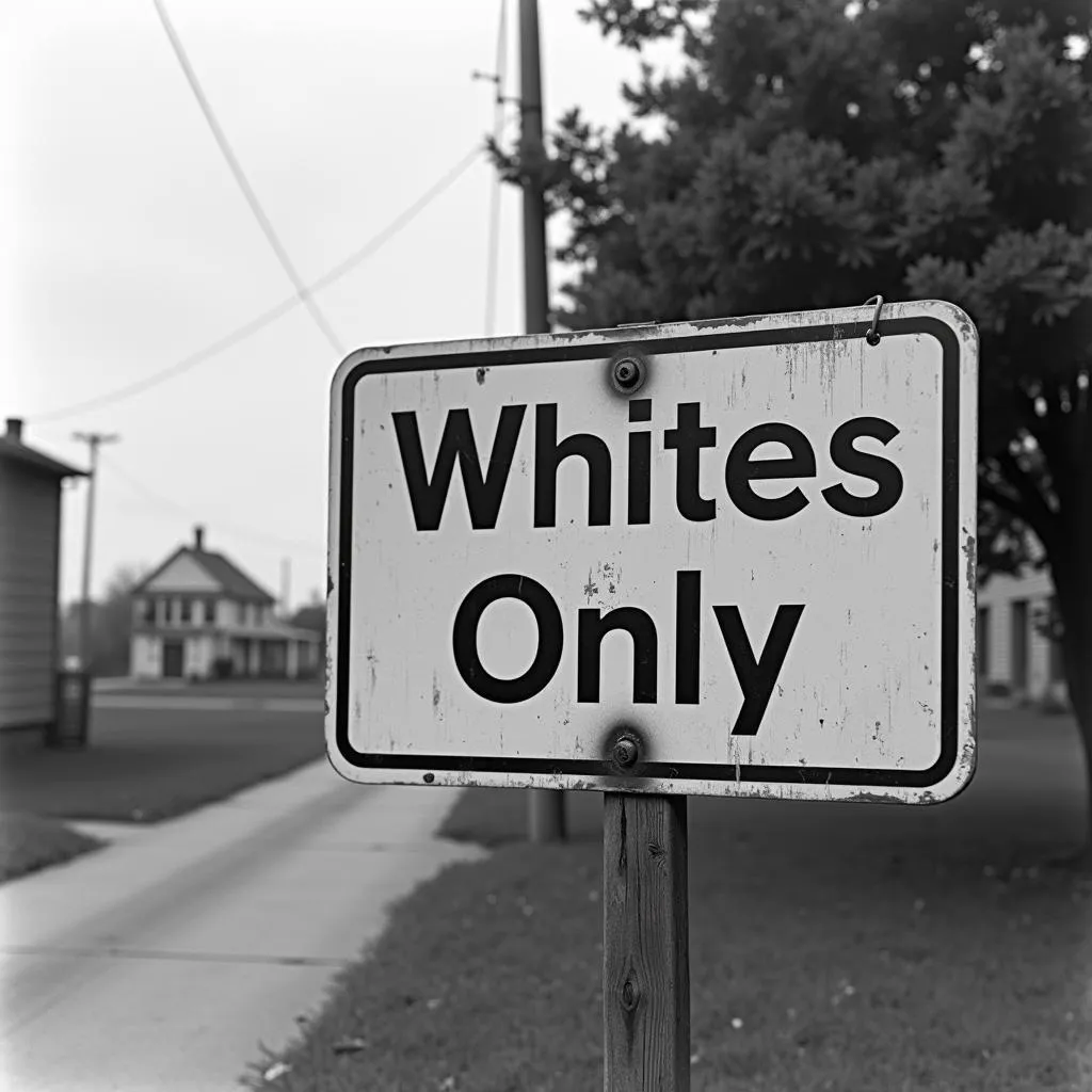 Jim Crow Segregation Sign