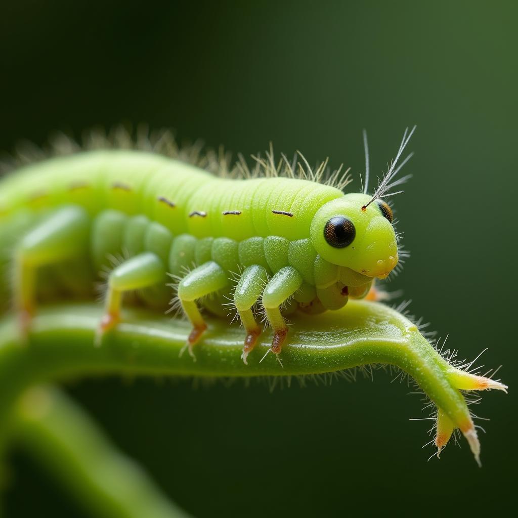 Jumping bean larva inside a bean