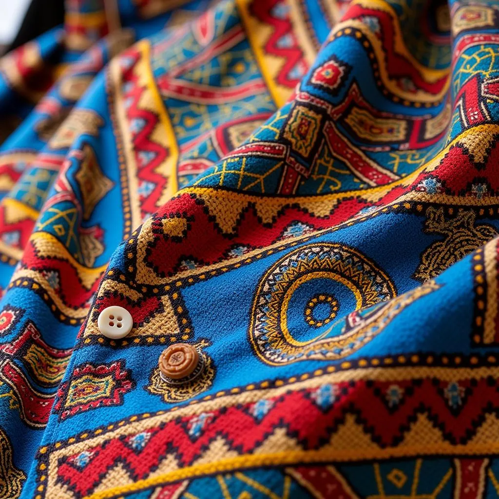 Kente Cloth Shirt Details