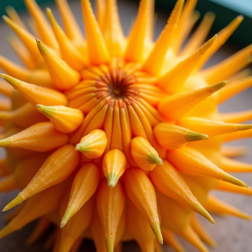 Close-up of a kiwano melon