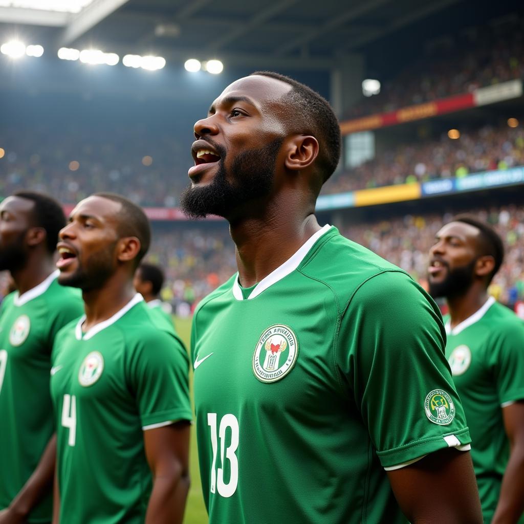 Lawal Mutiu Adjibola Representing the Nigerian National Team