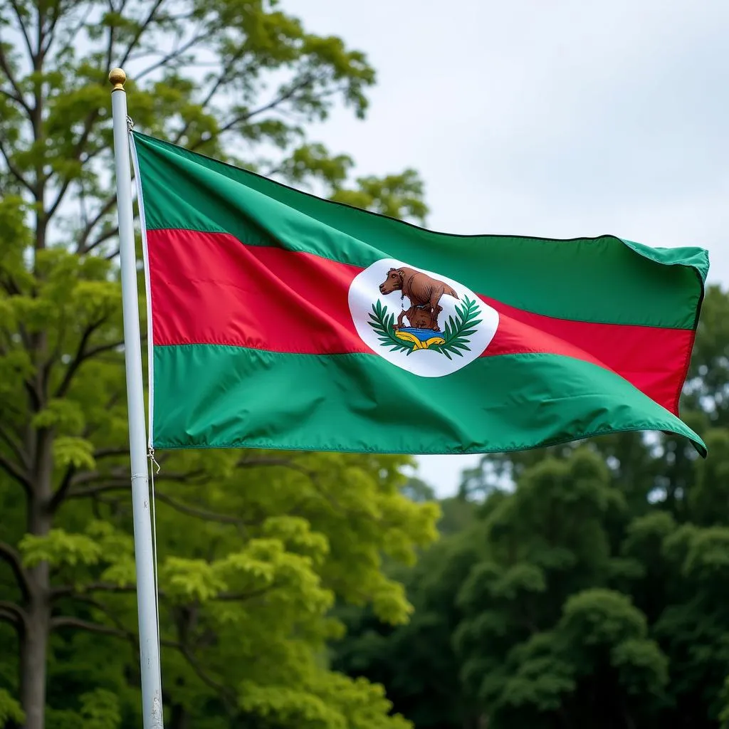 Liberian Flag Waving Proudly