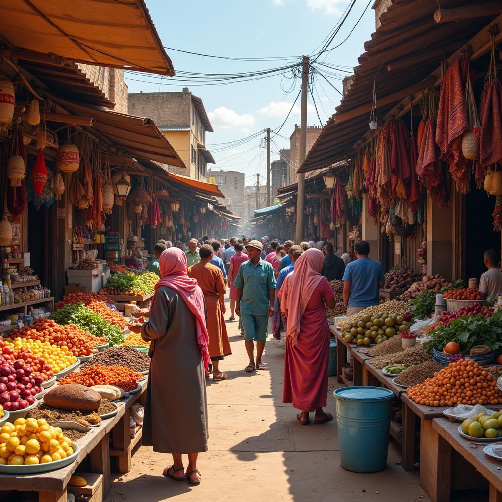 Experience the vibrant culture at a local market in Maradoa