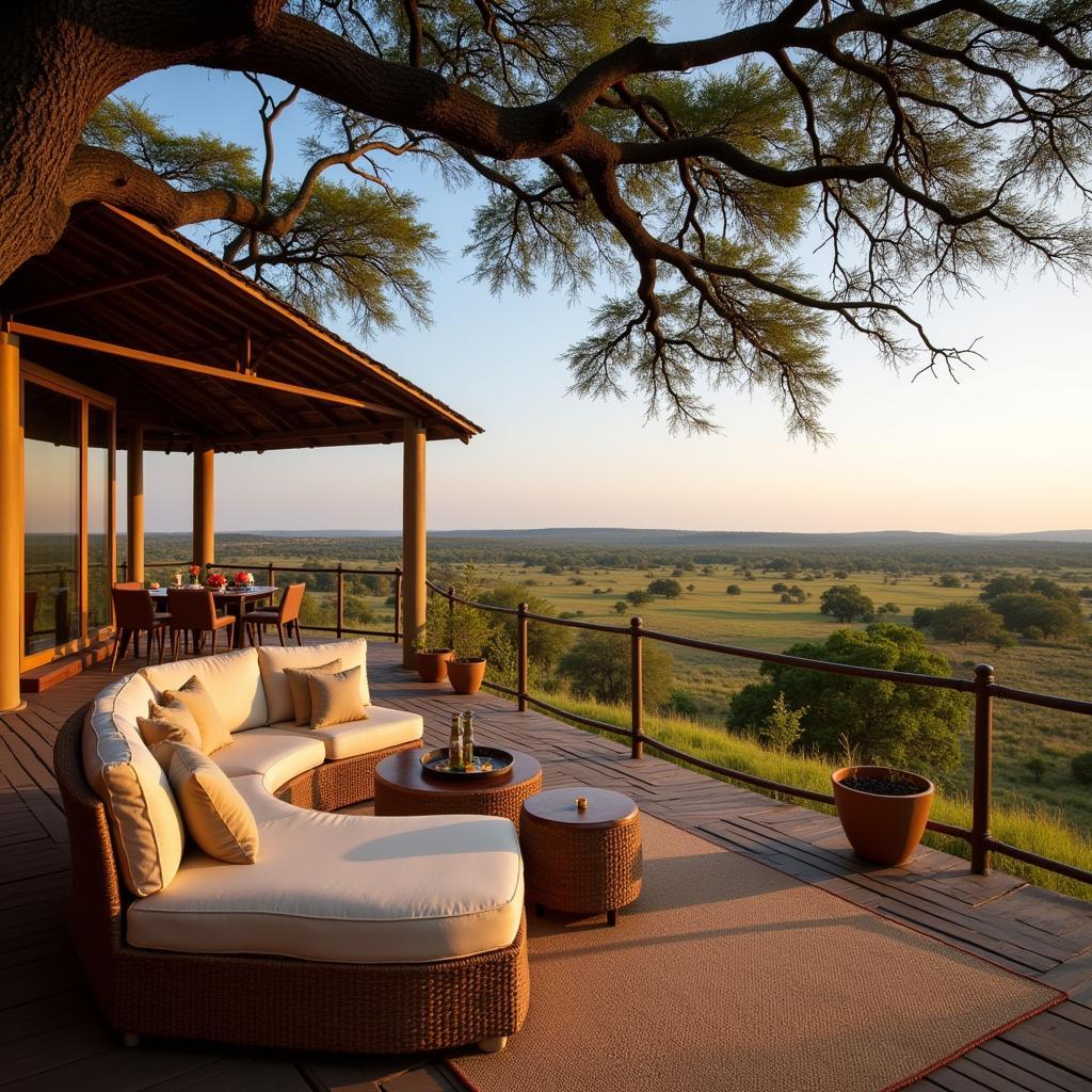 Luxury Safari Lodge on the African Savannah