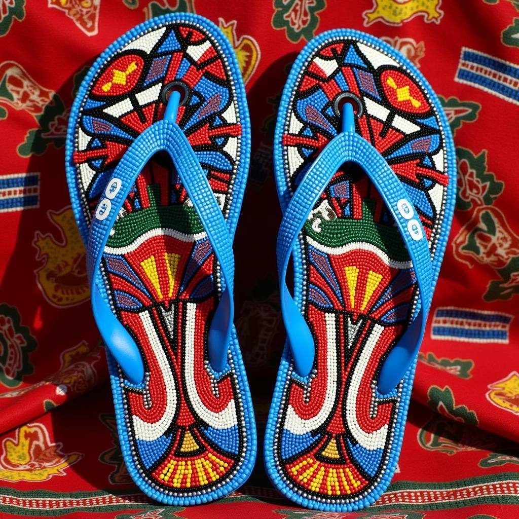 Maasai Beaded Flip Flops: A Burst of Color and Tradition