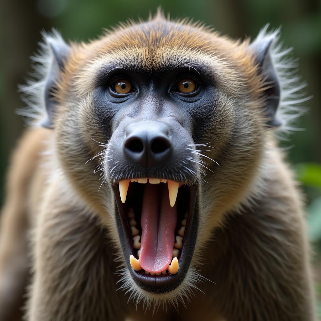 Aggressive Baboon Display