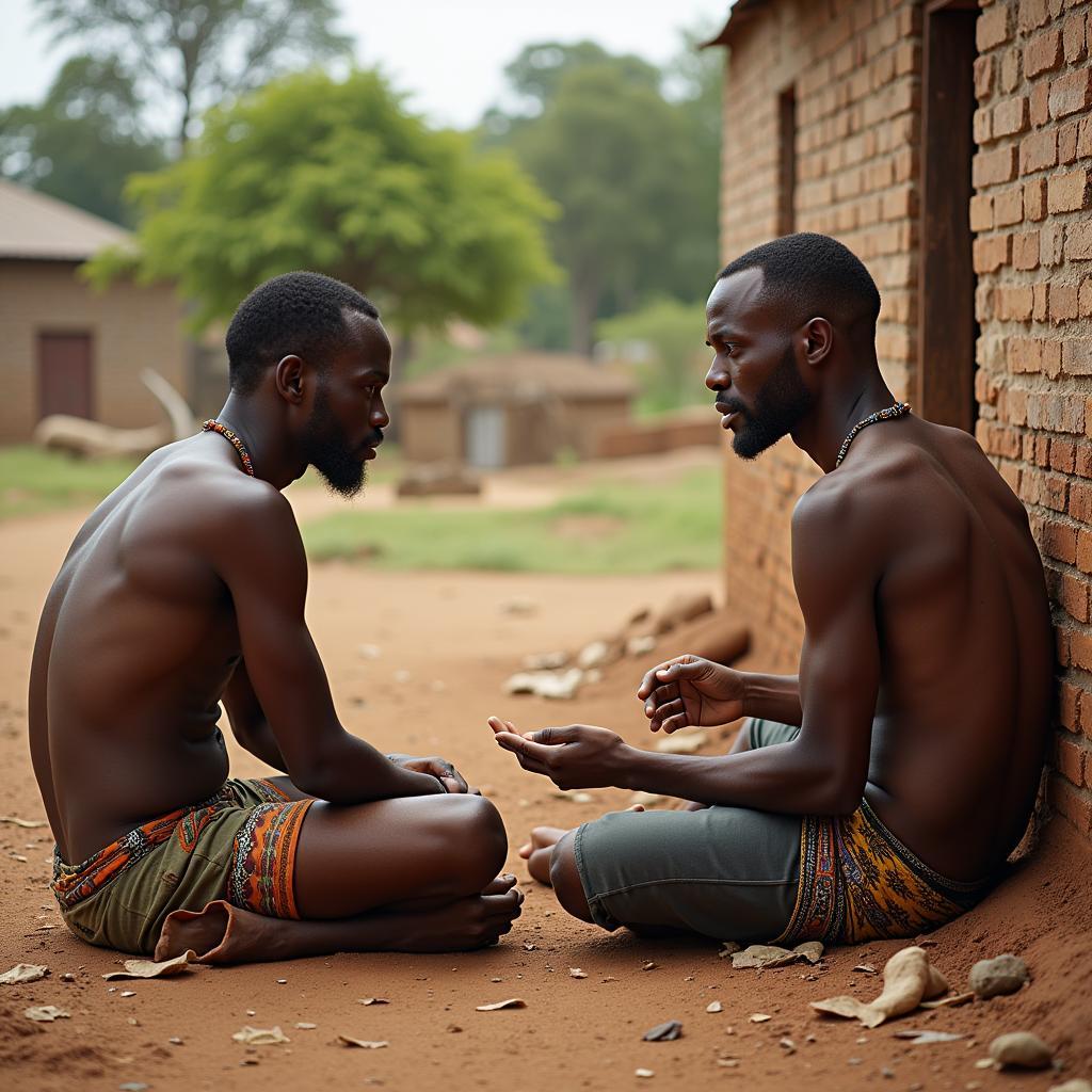 Man Consulting with a Traditional Healer