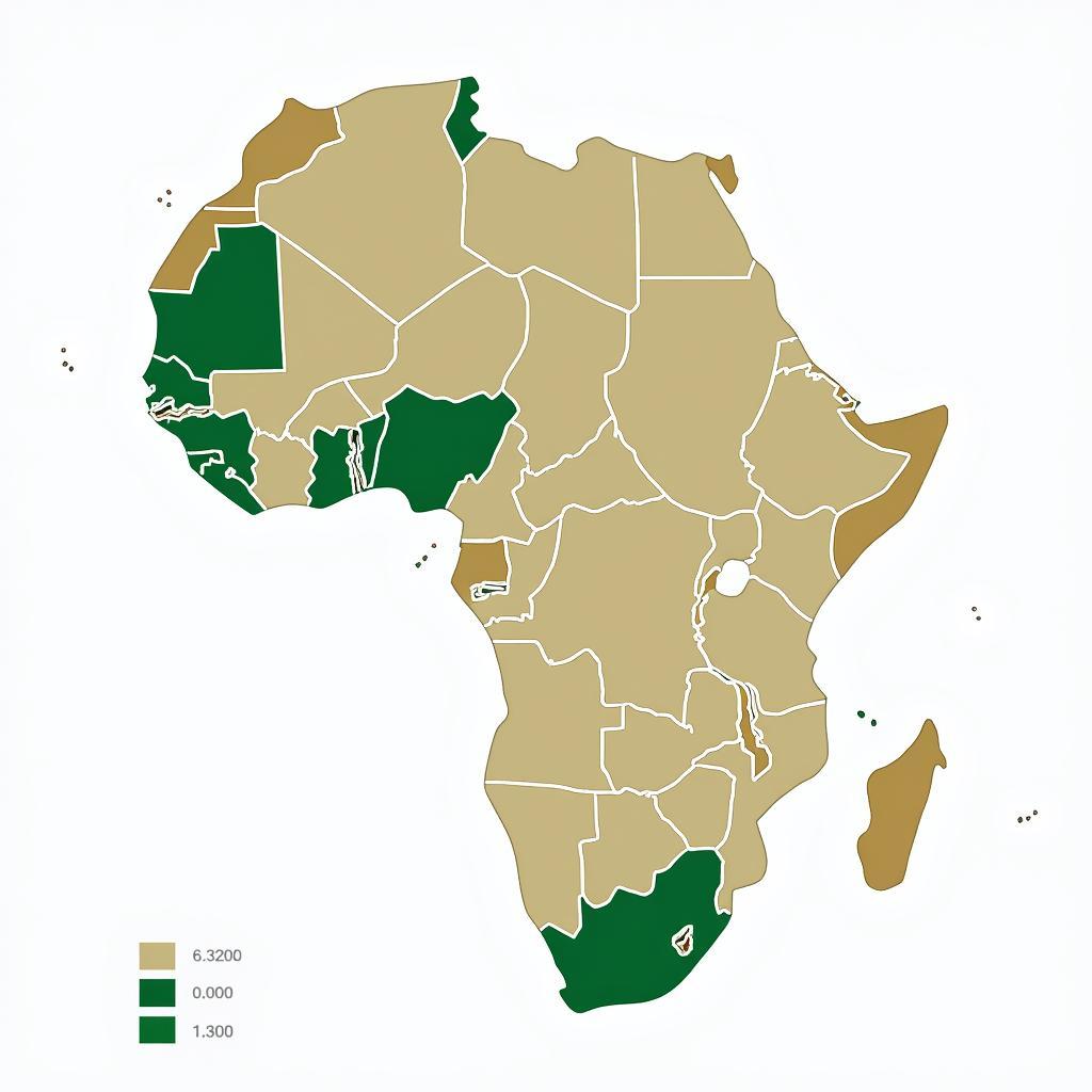 Map Highlighting African Franc Zone Countries