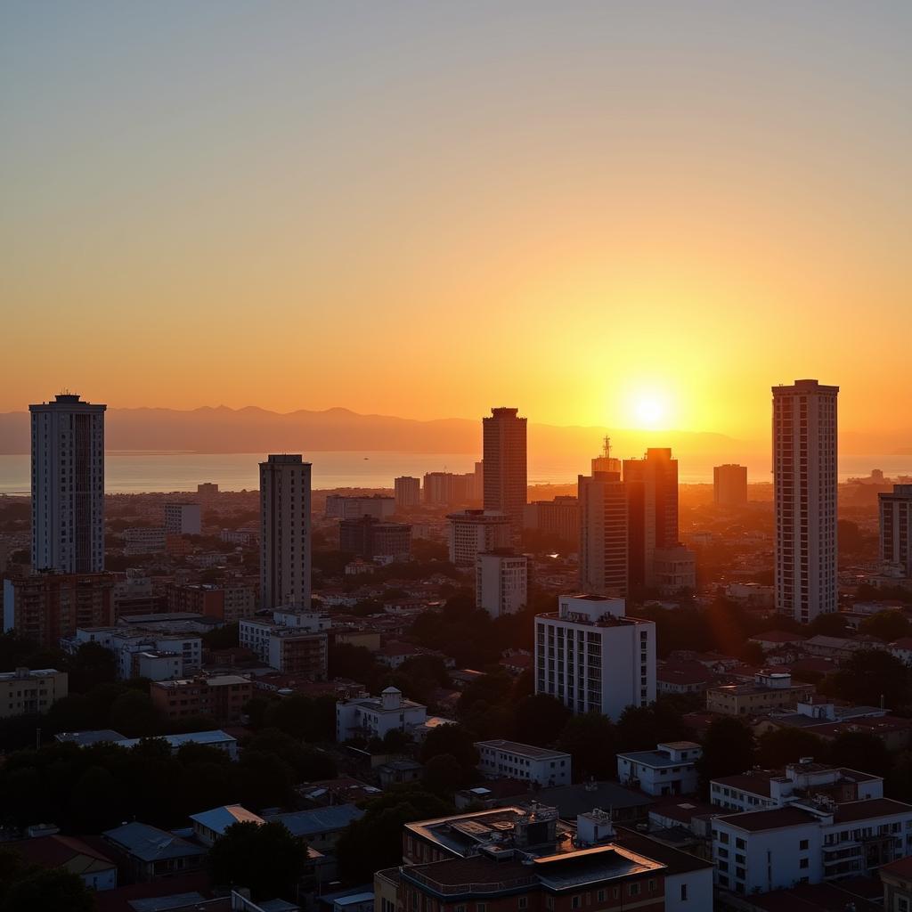 Maputo Skyline at Sunset