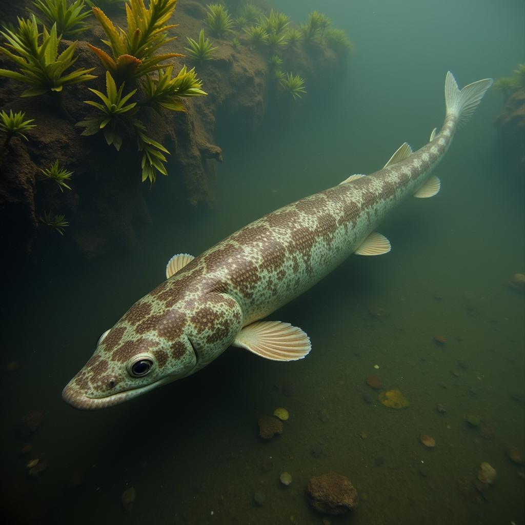 Marbled Lungfish in Lake Victoria