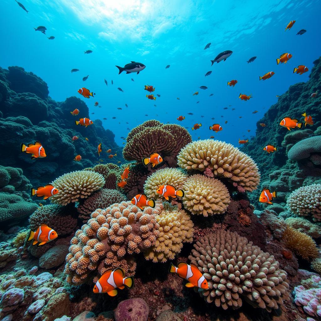 Marine Life in an African Coral Reef